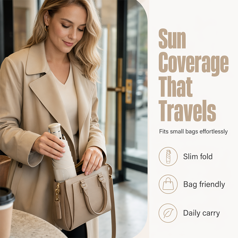 ✨ Say Goodbye to Bulky Umbrellas – Ultra-Light Sun & Rain Protection for On-the-Go! ✨