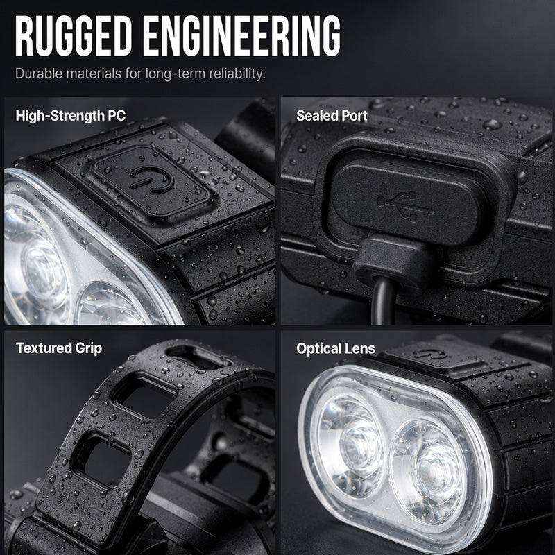 📢📢50% OFF !! ⏰USB Rechargeable Bike Light Set🚲🔦