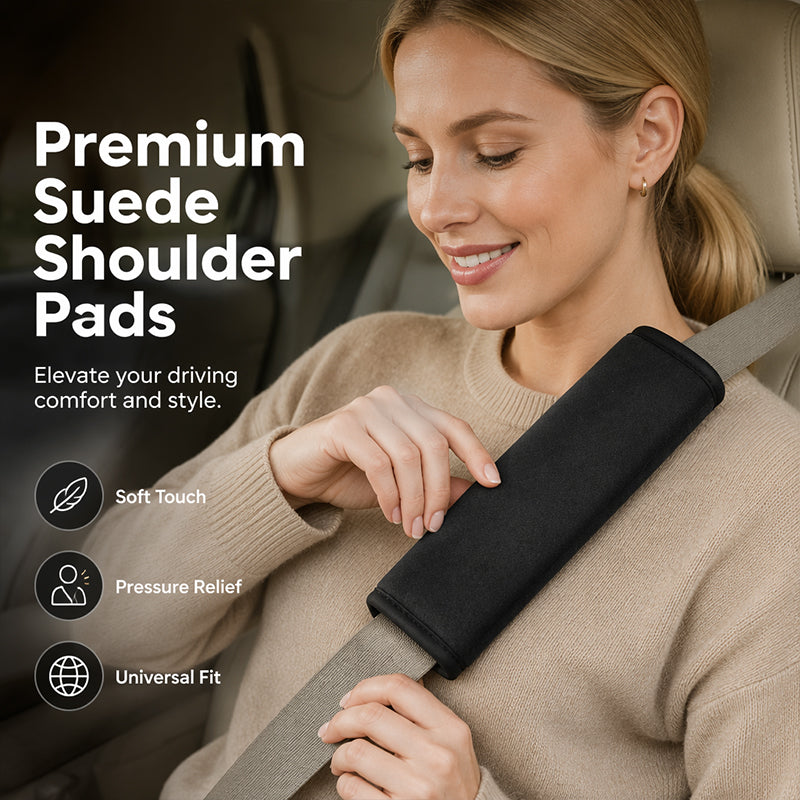 📢📢BUY 1 GET 1 FREE !! ⏰Universal Faux Suede Car Seat Belt Shoulder Cover Extended Cushion Padding