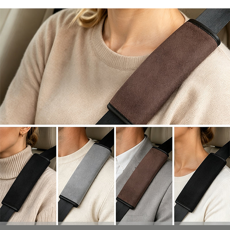 📢📢BUY 1 GET 1 FREE !! ⏰Universal Faux Suede Car Seat Belt Shoulder Cover Extended Cushion Padding
