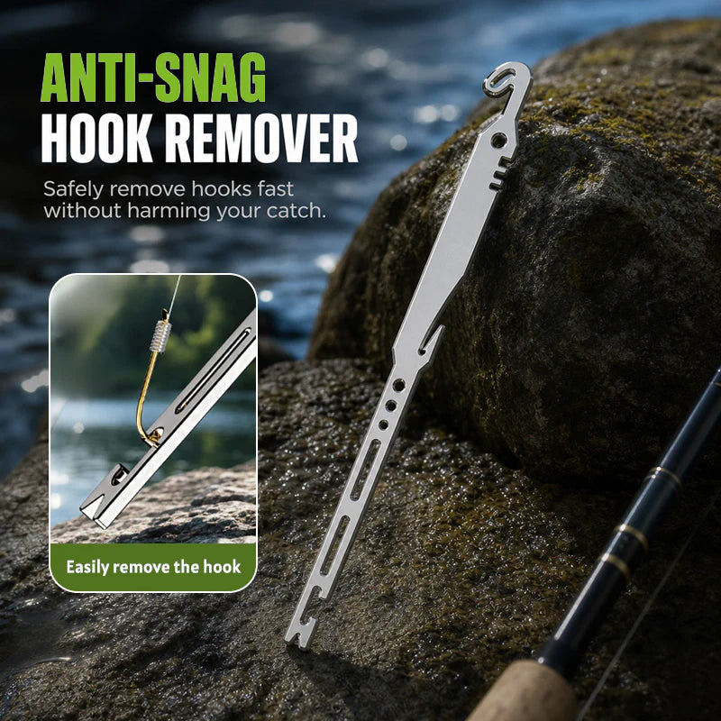 🐟 6-in-1 Stainless Steel Fishing Multi Tool — Hook Remover & Knot Tyer Combo