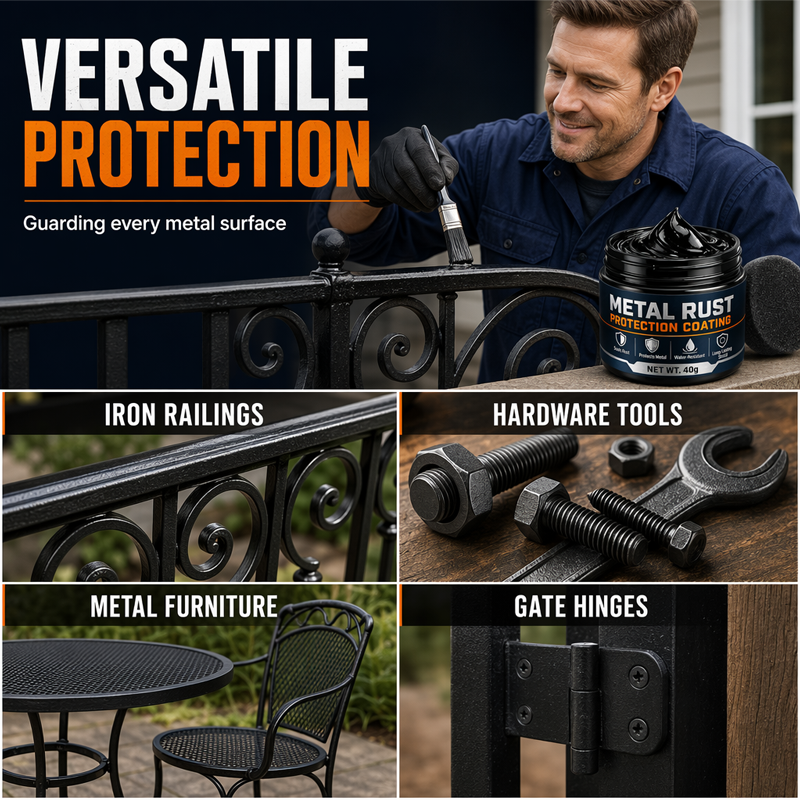 🥳2026 HOT SALE🥳🏠 50% OFF! Metal Rust Protection Black Repair Paste – Restores rusty gates, railings & tools. Forms protective coating – no need to replace! 🛡️✨