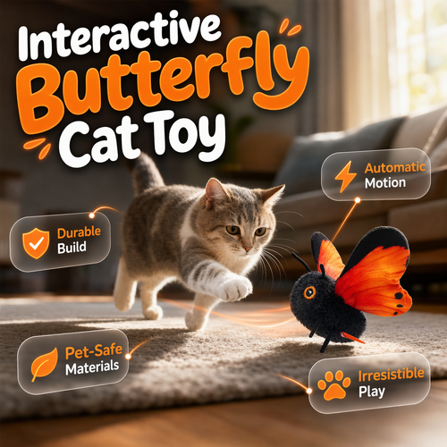 ⏳Time-Limited Special⏰Smart Sensing Flapping Butterfly Toy for Cats