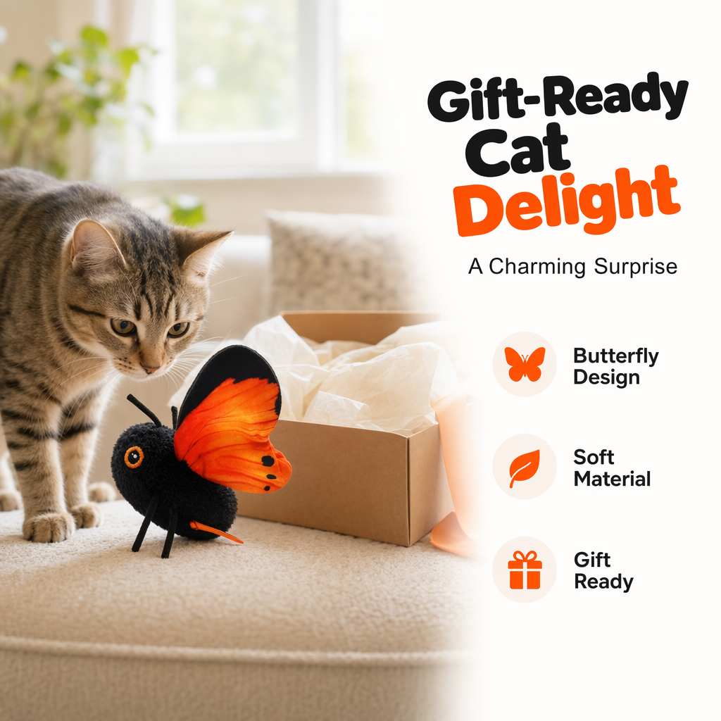 ⏳Time-Limited Special⏰Smart Sensing Flapping Butterfly Toy for Cats