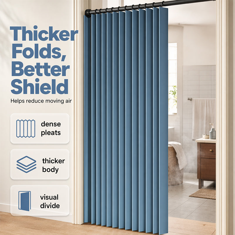 ⏰🔥LIMITED TIME 49% OFF! ⭐No-Drill Magnetic Accordion Door Curtain