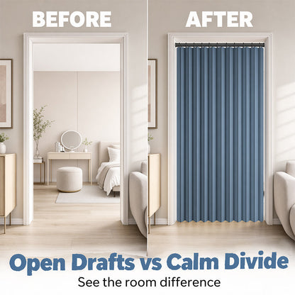 ⏰🔥LIMITED TIME 48% OFF! ⭐No-Drill Magnetic Accordion Door Curtain