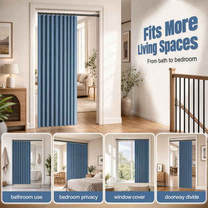 ⏰🔥LIMITED TIME 48% OFF! ⭐No-Drill Magnetic Accordion Door Curtain
