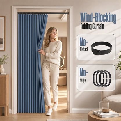 ⏰🔥LIMITED TIME 48% OFF! ⭐No-Drill Magnetic Accordion Door Curtain