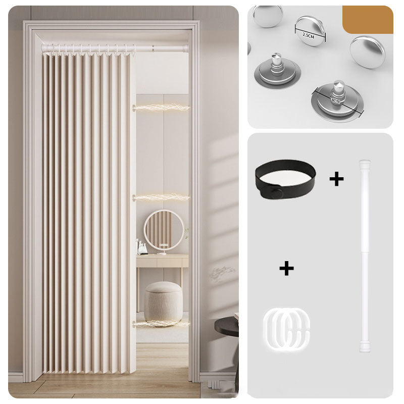 ⏰🔥LIMITED TIME 48% OFF! ⭐No-Drill Magnetic Accordion Door Curtain