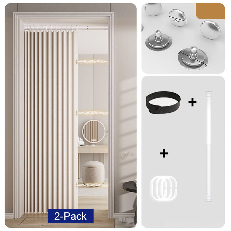 ⏰🔥LIMITED TIME 48% OFF! ⭐No-Drill Magnetic Accordion Door Curtain