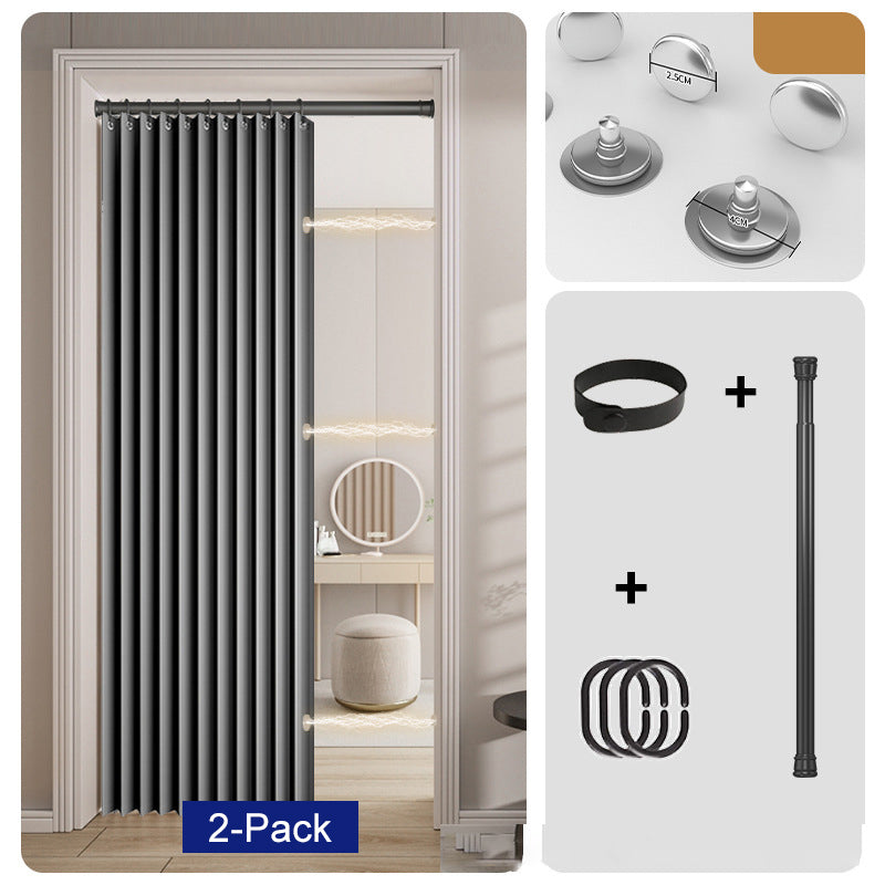 ⏰🔥LIMITED TIME 48% OFF! ⭐No-Drill Magnetic Accordion Door Curtain