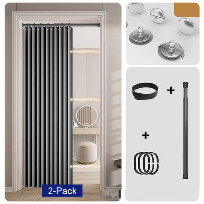 ⏰🔥LIMITED TIME 48% OFF! ⭐No-Drill Magnetic Accordion Door Curtain