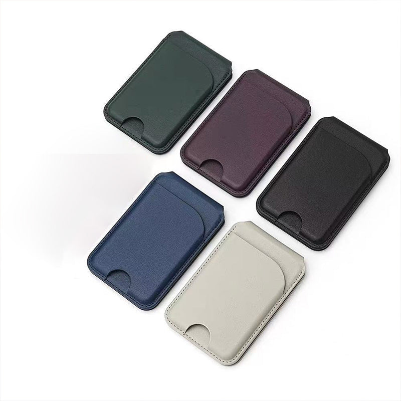 2-in-1 Magnetic PU Leather Card Holder Stand for Phone