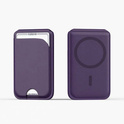 2-in-1 Magnetic PU Leather Card Holder Stand for Phone