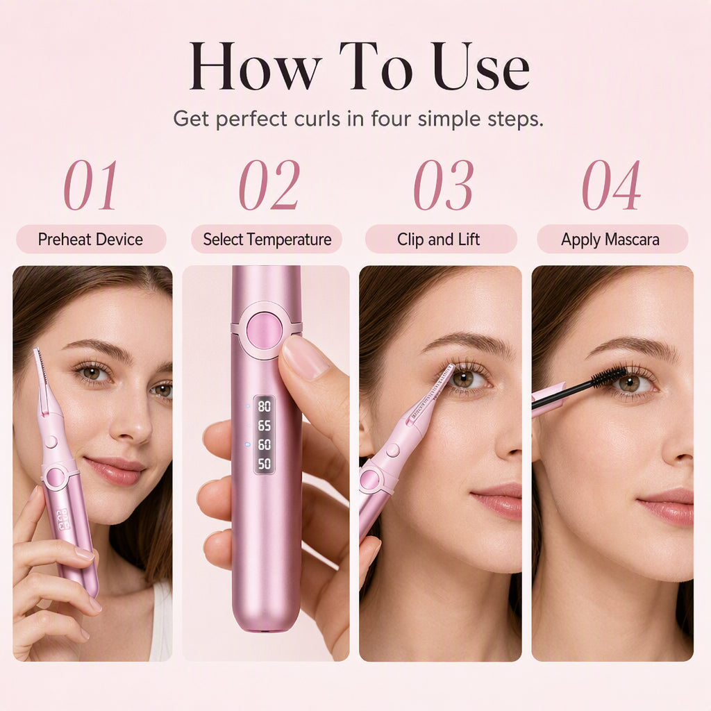 ⏳LAST DAY SALE 60% OFF !!💗Rechargeable Heated Eyelash Curler
