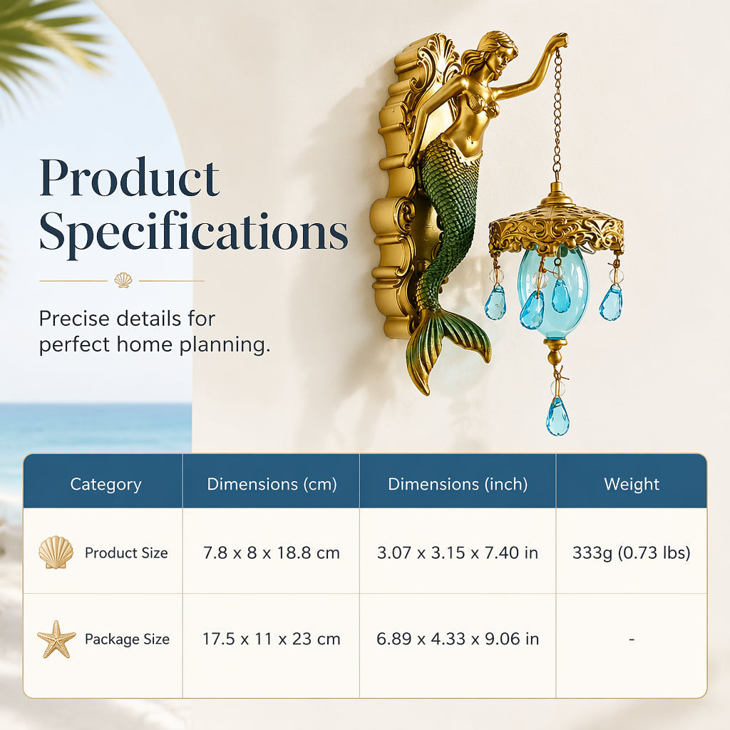 ⏳Limited-time 50% off⏰Vintage Mermaid Wall Sconce🧜‍♂️🏘️
