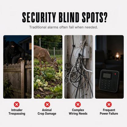 🚨 Solar Powered Security Light with Motion Alarm – 2-in-1 Outdoor Floodlight & Deterrent Siren, Waterproof for Garden, Driveway & Dark Corners 🔒💡