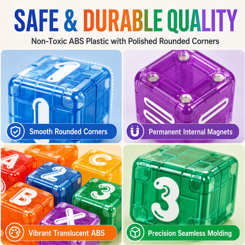 📢📢40% OFF !! ⏰Magnetic Alphabet Number Cubes for Children