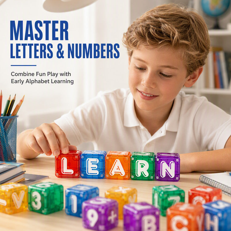 📢📢40% OFF !! ⏰Magnetic Alphabet Number Cubes for Children