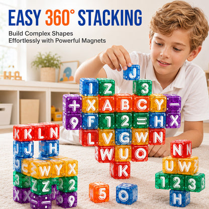 📢📢40% OFF !! ⏰Magnetic Alphabet Number Cubes for Children