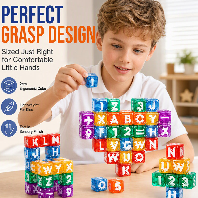 📢📢40% OFF !! ⏰Magnetic Alphabet Number Cubes for Children