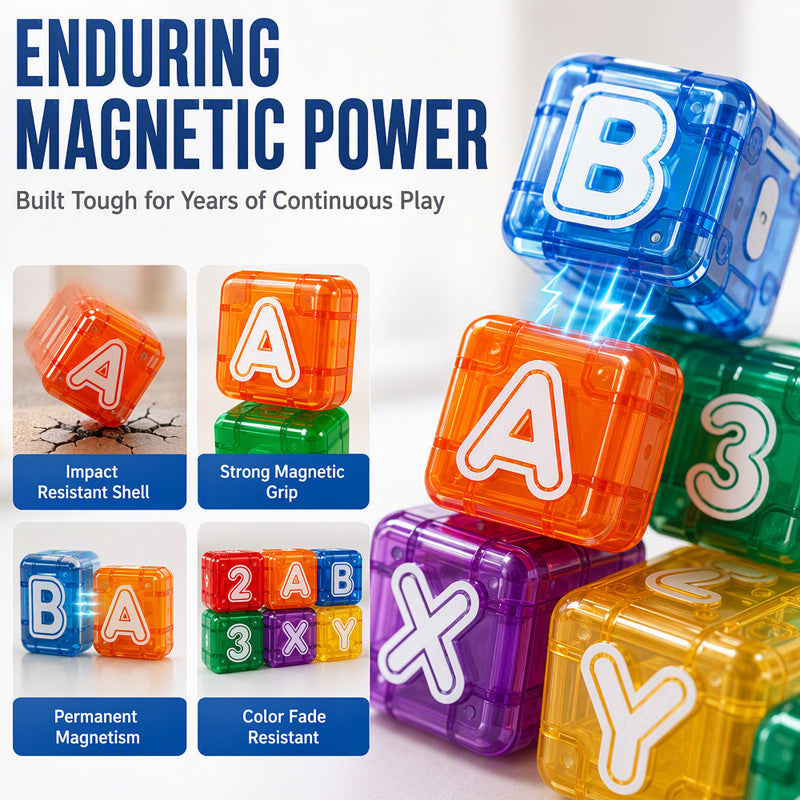 📢📢40% OFF !! ⏰Magnetic Alphabet Number Cubes for Children