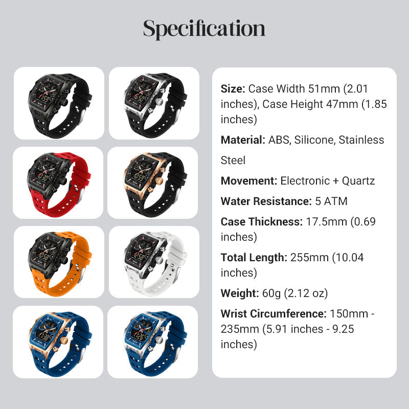 ⌚ Read It in the Dark – Men's Dual Display Sports Watch with Luminous Dial. Waterproof & Rugged. 50% Off. UK Stock