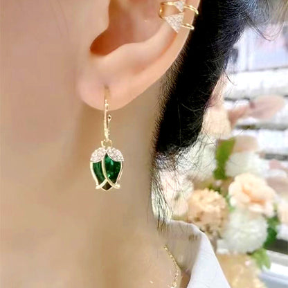 ⏳Limited-time 50% off⏰Elegant Rosebud C-Shaped Hoop Earrings👂💎