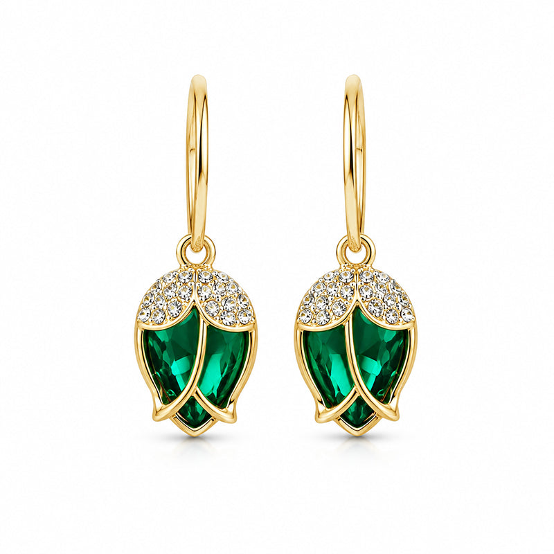 ⏳Limited-time 50% off⏰Elegant Rosebud C-Shaped Hoop Earrings👂💎