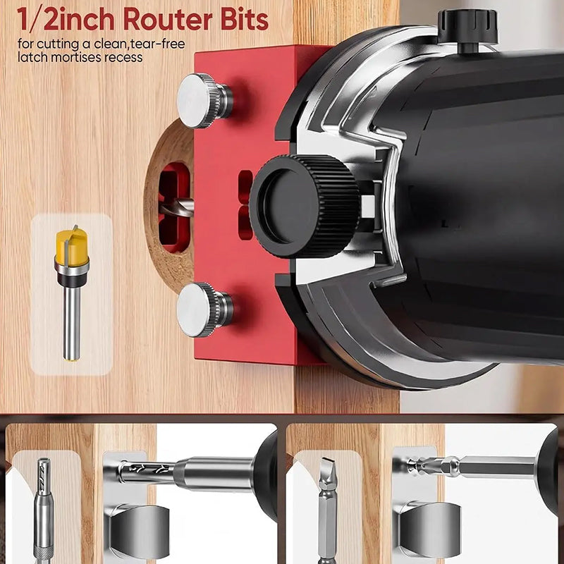 📢📢50% OFF !! ⏰Door Latch Mortising Tool Kit for Wood Doors