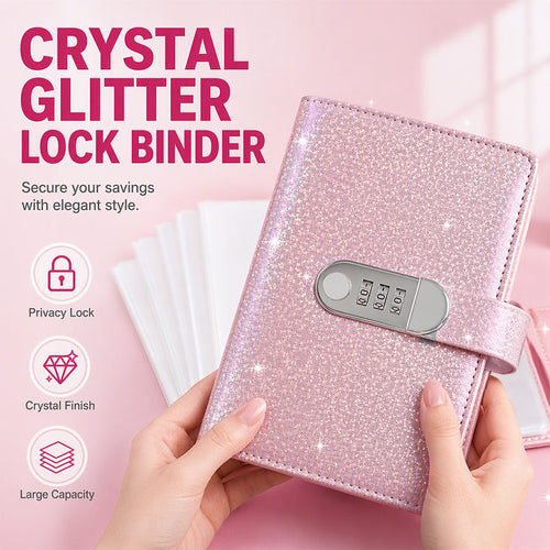 Glitter Password Lock Budget Binder