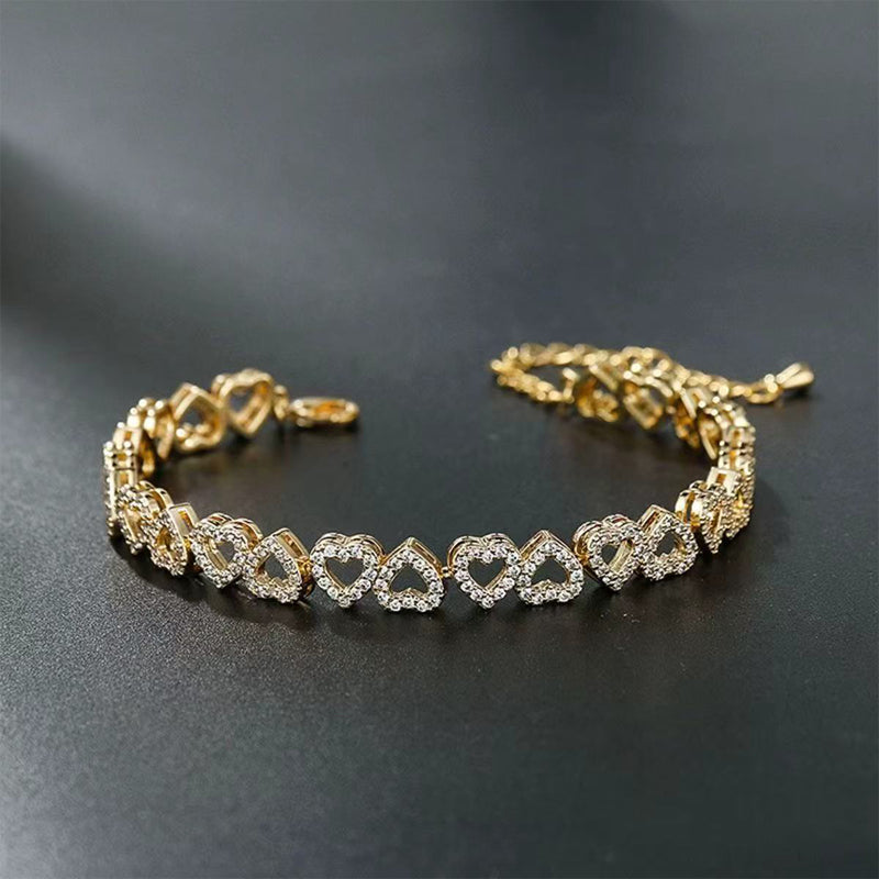 🎉 2026 Sale — Over 28,700 Sold!💎 Women's Elegant Sparkling Heart Bracelet