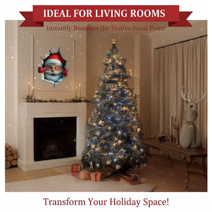 🎅Christmas Sale Buy 1 Get 1 Free ￡7.99!!☃️Santa's Surprise 3D Wall Decals🎄