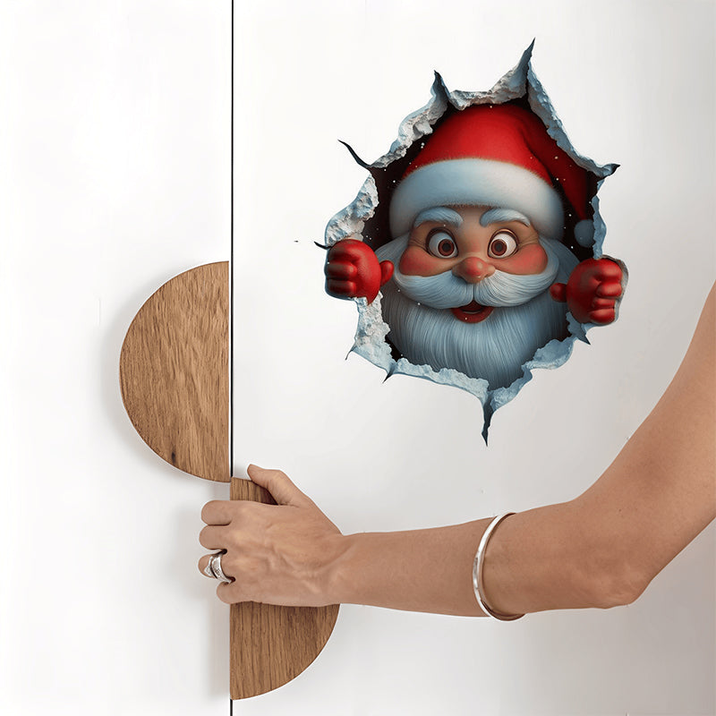 🎅Christmas Sale Buy 1 Get 1 Free ￡7.99!!☃️Santa's Surprise 3D Wall Decals🎄