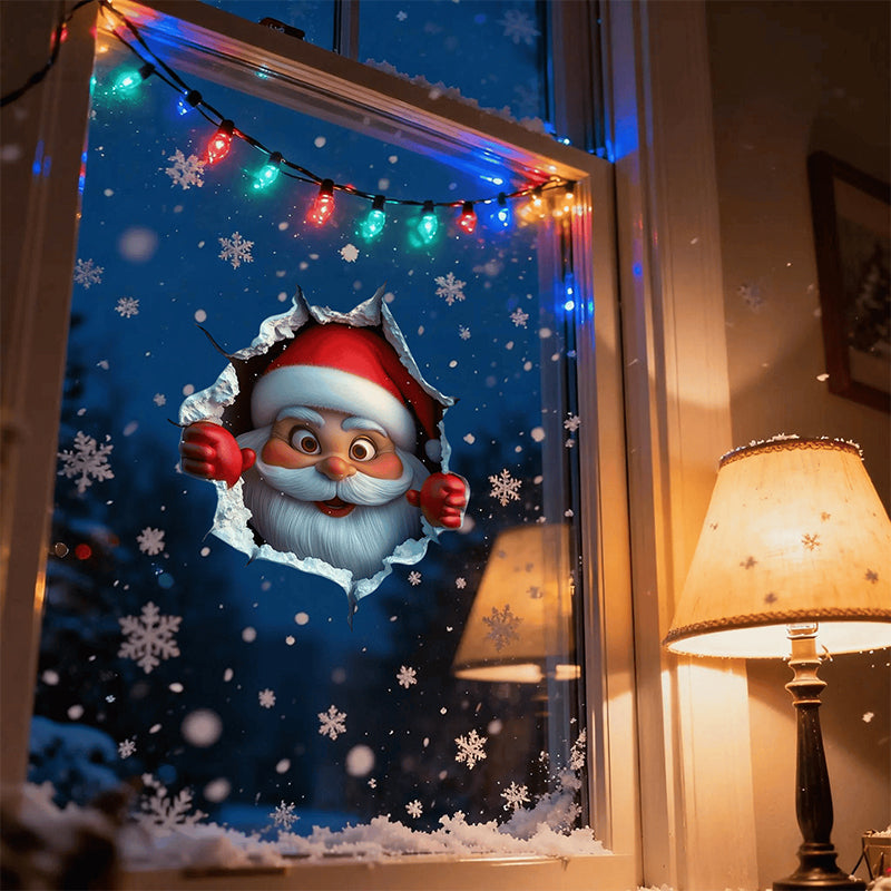 🎅Christmas Sale Buy 1 Get 1 Free ￡7.99!!☃️Santa's Surprise 3D Wall Decals🎄