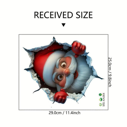 🎅Christmas Sale Buy 1 Get 1 Free ￡7.99!!☃️Santa's Surprise 3D Wall Decals🎄