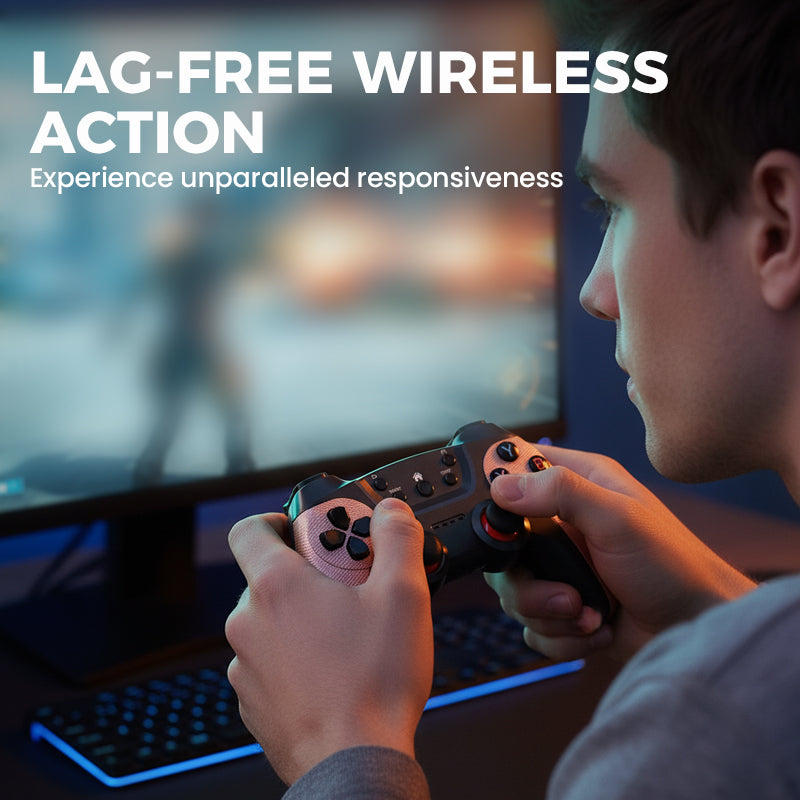 2.4G Wireless Gaming Controller for PC, Steam & PS3
