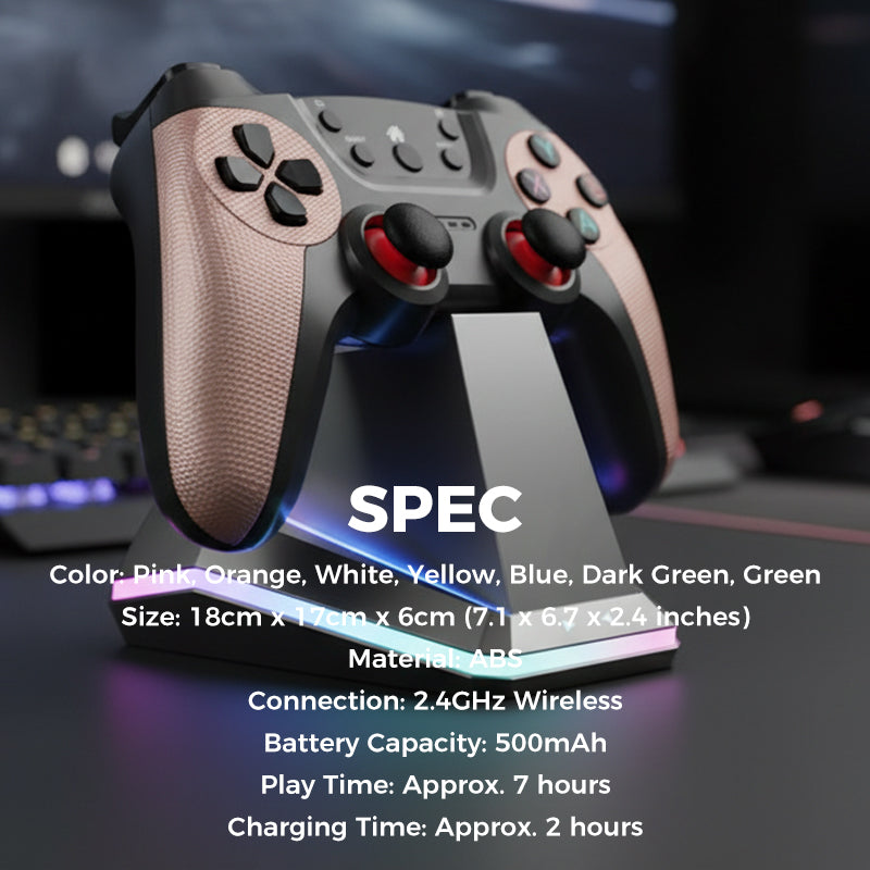 2.4G Wireless Gaming Controller for PC, Steam & PS3
