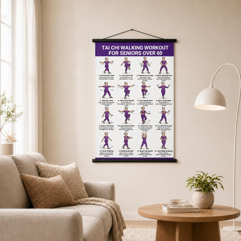 📢📢50% OFF !! ⏰Tai Chi Workout Poster for Seniors
