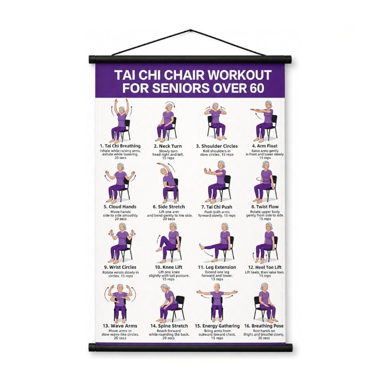 📢📢50% OFF !! ⏰Tai Chi Workout Poster for Seniors