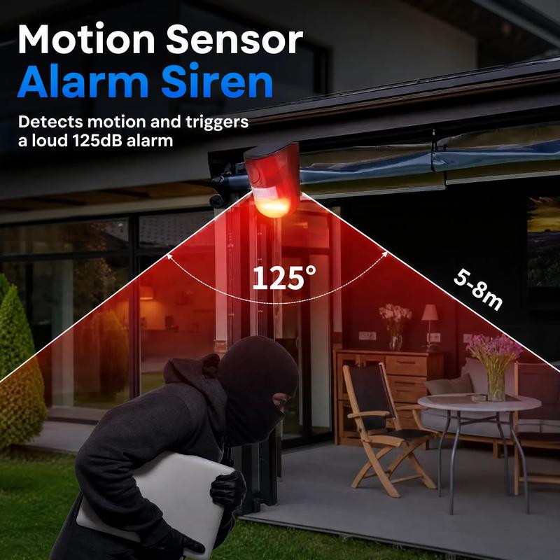🛡️ Solar Ultrasonic Animal Scarer – 110° PIR Motion Sensor Detects Up to 8m