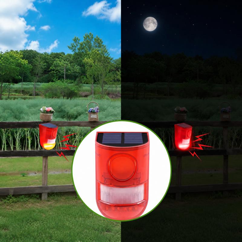 🛡️ Solar Ultrasonic Animal Scarer – 110° PIR Motion Sensor Detects Up to 8m