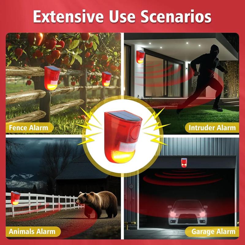 🛡️ Solar Ultrasonic Animal Scarer – 110° PIR Motion Sensor Detects Up to 8m