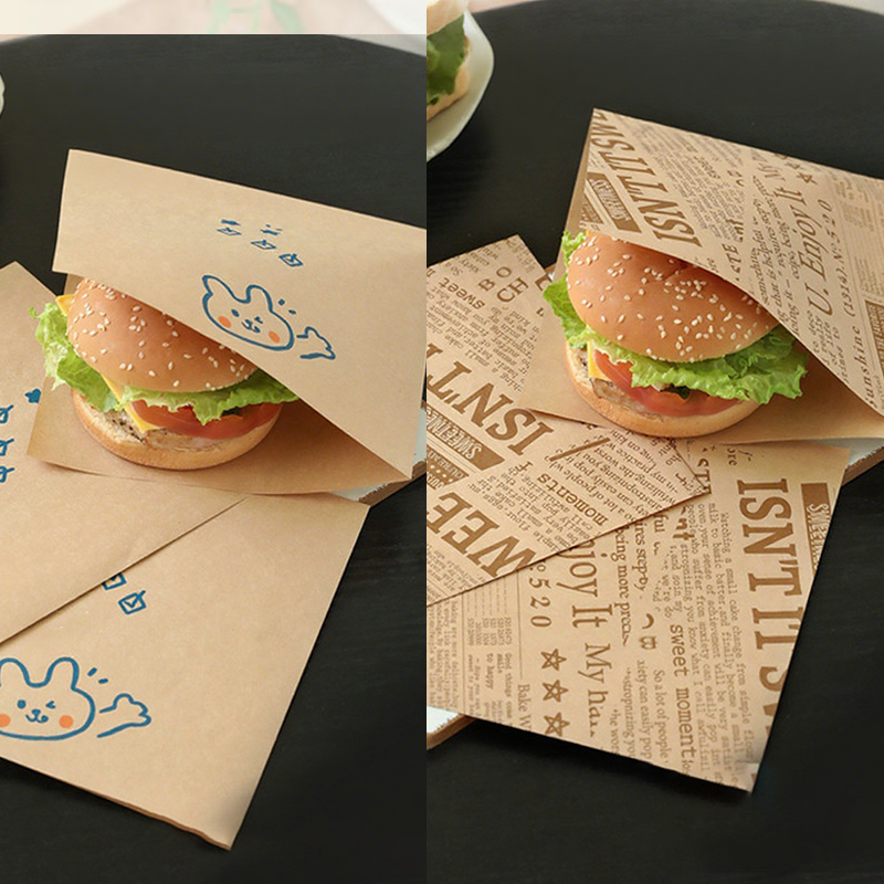 🥪Grease-Resistant Paper Bags for Sandwich Wrapping