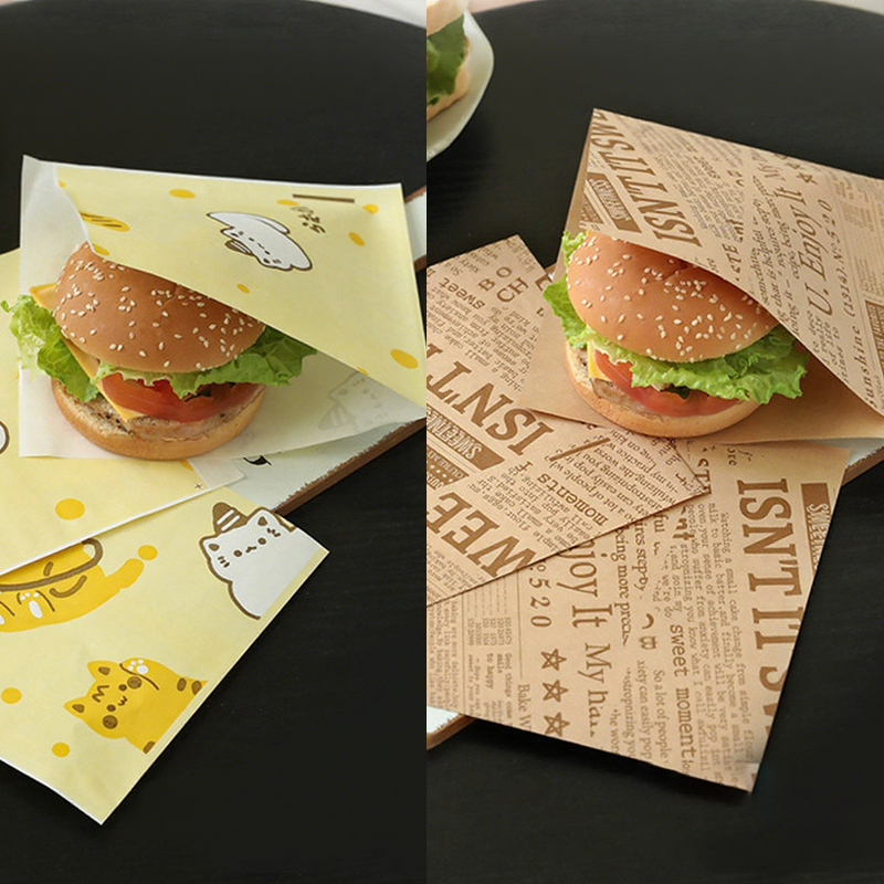 🥪Grease-Resistant Paper Bags for Sandwich Wrapping