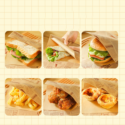 🥪Grease-Resistant Paper Bags for Sandwich Wrapping