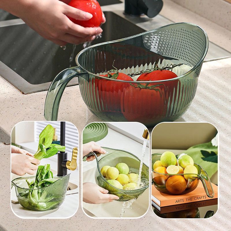 🍚 Wash Rice Without Losing a Grain – Fine Mesh Colander Bowl with Handle. UK Stock