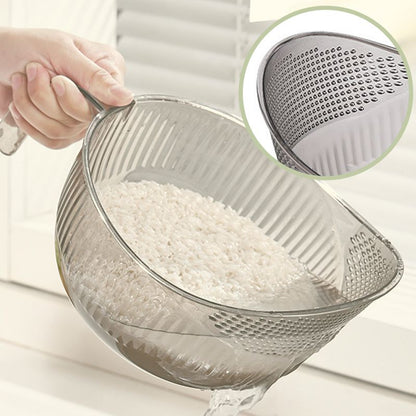 🍚 Wash Rice Without Losing a Grain – Fine Mesh Colander Bowl with Handle. UK Stock