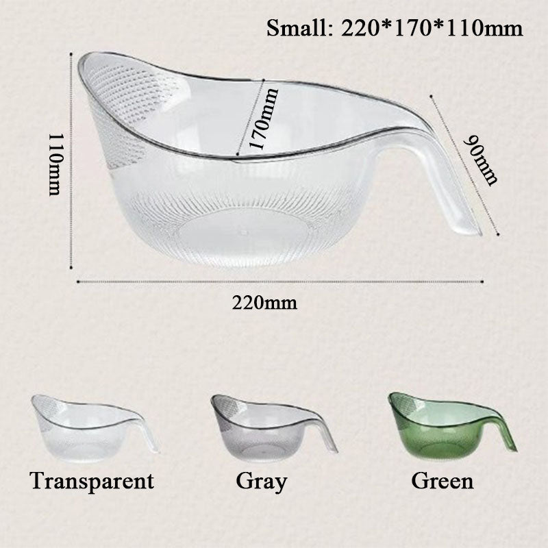 🍚 Wash Rice Without Losing a Grain – Fine Mesh Colander Bowl with Handle. UK Stock