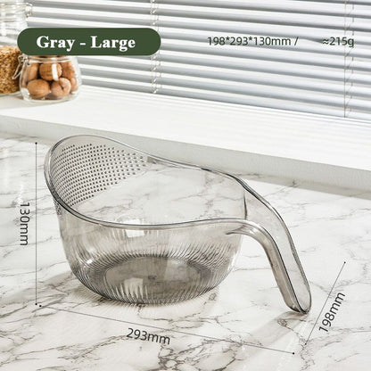🍚 Wash Rice Without Losing a Grain – Fine Mesh Colander Bowl with Handle. UK Stock